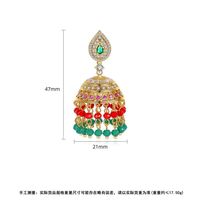 Jinse Cuiqian Ohrringe Kreative Neue Retro Ethnische Stil Bronze Zirkonium Ohrringe Hohle Bankett Weibliche Ohrringe Ohrringe main image 6