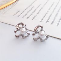 Korean New Boutique Ear Jewelry Wholesale Simple Pearl Bow Earrings Bow Tie Earrings main image 5