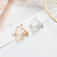 Korean Fashion Hair Accessories Wholesale Alloy Geometric Horse Hair Clip Wholesale main image 4