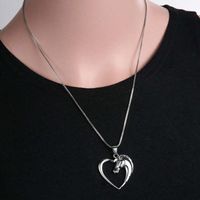 Sweet Heart Pony Necklace Alloy Pendant Copper Chain Cute Animal Horse Head Necklace Wholesale main image 6