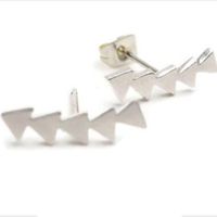 Fashion Triangle Earrings Gold-plated Silver Arrow Earrings Triangle Geometric Earrings Wholesale main image 1