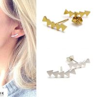 Fashion Triangle Earrings Gold-plated Silver Arrow Earrings Triangle Geometric Earrings Wholesale main image 4