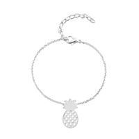 Fashion Bracelet Cute Hollow Pineapple Bracelet Alloy Pendant Fruit Bracelet Anklet Wholesale main image 3