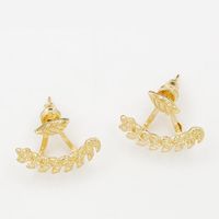 New Tree Leaf Ear Studs Hypoallergenic Hanging Olive Branch Ear Studs Wholesale main image 6