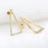 Fashion Geometric Large Triangle Earrings Alloy Plating With 6 Diamonds Symbol Earrings Wholesale main image 5