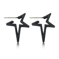 Fashion Opening Simple Hollow Geometric Star Ear Studs Hypoallergenic Earrings Wholesale main image 5