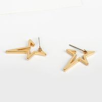 Fashion Opening Simple Hollow Geometric Star Ear Studs Hypoallergenic Earrings Wholesale main image 4