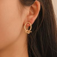 Best Selling Simple Geometric Circle Earrings Knotted Peach Heart Love Earrings Rope Earring Wholesale main image 3
