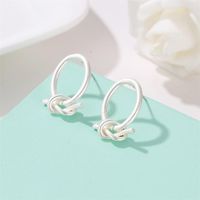 Best Selling Simple Geometric Circle Earrings Knotted Peach Heart Love Earrings Rope Earring Wholesale main image 6
