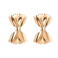 Fashion New Earrings Creative Bow Metal Earrings Sweet Folding Sugar Paper Earrings Wholesale sku image 1