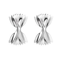 Fashion New Earrings Creative Bow Metal Earrings Sweet Folding Sugar Paper Earrings Wholesale sku image 2