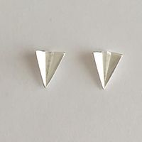 New Simple Origami Airplane Earrings Alloy Plating Cute Little Airplane Earrings Geometric Earrings Wholesale sku image 1