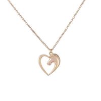Sweet Heart Pony Necklace Alloy Pendant Copper Chain Cute Animal Horse Head Necklace Wholesale sku image 1