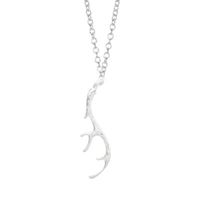 Fashion Reindeer Elk Antlers Pendant Necklace Copper Chain Environmental Protection Alloy Pendant Antlers Necklace Twig Necklace sku image 2