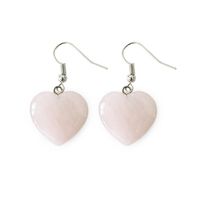 Hot Sale New Love Earrings Black Pink Peach Heart Heart Stud Earrings Wholesale sku image 2