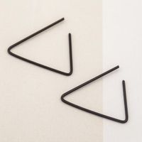 Simple Geometric Open Triangle Stud Earrings Gold Plated Silver Black Studs Wholesale sku image 1