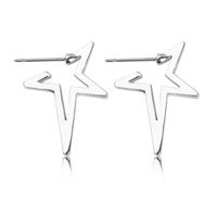 Fashion Opening Simple Hollow Geometric Star Ear Studs Hypoallergenic Earrings Wholesale sku image 3