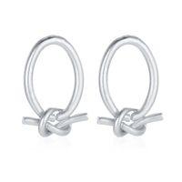 Best Selling Simple Geometric Circle Earrings Knotted Peach Heart Love Earrings Rope Earring Wholesale sku image 2