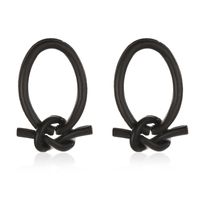 Best Selling Simple Geometric Circle Earrings Knotted Peach Heart Love Earrings Rope Earring Wholesale sku image 3