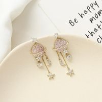 Nova Moon Tassel Earrings Fashion Shining Zirconia Earrings main image 1