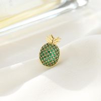 Fashion Fruit Cute Pineapple Small Brooch Simple Wild Anti-light Buckle Shirt Collar Pin main image 2