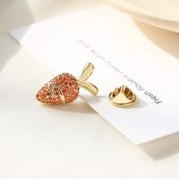 Korean High-grade Carrot Brooch Japanese Cute Bunny Corsage Anti-lighting Pin Buckle Collar Pin Fixed Clothes main image 1