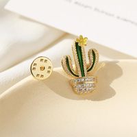 Cactus Brooch Anti-bare Neckline Decoration Small Collar Buckle Pin Brooch Corsage Accessories main image 1