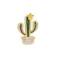Cactus Brooch Anti-bare Neckline Decoration Small Collar Buckle Pin Brooch Corsage Accessories main image 3