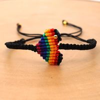 Rainbow Love Lady Bracelet Korean Love Friendship Rope Hand-knitted Jewelry main image 6
