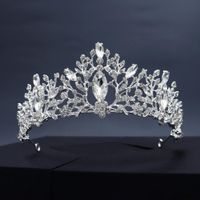 Européenne De Mariage De Mariage Couronne De Diamant D'alliage De Cru-intégré De Mariée Couronne Baroque Princesse Couronne Formelle Robe Accessoires main image 3