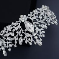 Wedding Crown Vintage Alloy Diamond Bridal Crown Baroque Princess Crown Jewelry main image 4