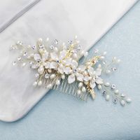 Fashion Hair Comb Retro Wedding Headdress Bridal Bridesmaid Dress Accessories Alloy Flower Insert Comb main image 4