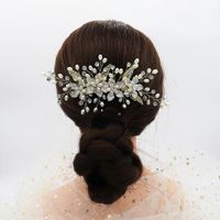 Fashion Hair Comb Retro Wedding Headdress Bridal Bridesmaid Dress Accessories Alloy Flower Insert Comb main image 5