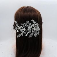 Jewelry Wholesale Handmade Hair Headwear Crystal Pearl Flowers Hair Accessories Alloy Hair Band Bridal Wedding Accessories main image 5