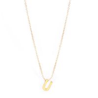 Fashion 26 Letters Necklace Clavicle Chain Simple Necklace Wholesale sku image 21