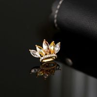 Fashion Brooch Crown Small Brooch Mini Anti-lighting Buckle Shining Zircon Neckline Pin Collar Flower Jewelry sku image 1