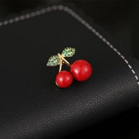 Cute Light Luxury Cherry Brooch Fruit Fashion Brooch Wholesale sku image 1