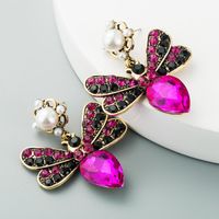 Fashion Bohemian Butterfly Alloy Multicolored Rhinestone Multilayer Exaggerated Earrings main image 3