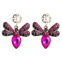 Fashion Bohemian Butterfly Alloy Multicolored Rhinestone Multilayer Exaggerated Earrings sku image 1