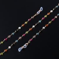 Glasses Chain Colorful Crystal Handmade Glasses Chain Reading Glasses Anti-lost Chain main image 4