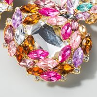 Fashion Alloy Geometric Glass Diamond Earrings Women Wholesale main image 4