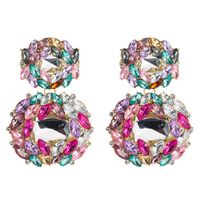 Fashion Alloy Geometric Glass Diamond Earrings Women Wholesale main image 6