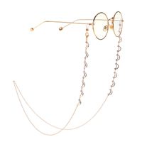 Fashionable Simple Hand-painted Copper Moon Chain Eyeglasses Chain main image 1