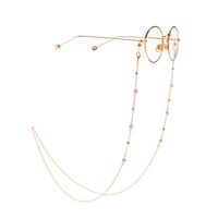 Best Selling Glasses Chain Gold Pearl Clip Beads Glasses Chain Metal main image 2
