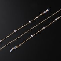 Best Selling Glasses Chain Gold Pearl Clip Beads Glasses Chain Metal main image 4
