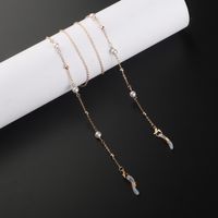 Best Selling Glasses Chain Gold Pearl Clip Beads Glasses Chain Metal main image 5
