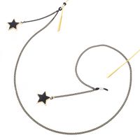 Glasses Rope Hanging Neck Fashion Simple Black Big Five-pointed Star Pendant Not Easy To Fade main image 3