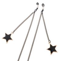 Glasses Rope Hanging Neck Fashion Simple Black Big Five-pointed Star Pendant Not Easy To Fade main image 4