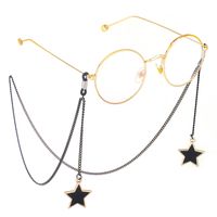 Glasses Rope Hanging Neck Fashion Simple Black Big Five-pointed Star Pendant Not Easy To Fade sku image 1