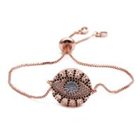 Devil Eye Female Bracelet Copper Micro Inlaid Zircon Valentine&#39;s Day Adjustable Pull Bracelet Custom main image 6